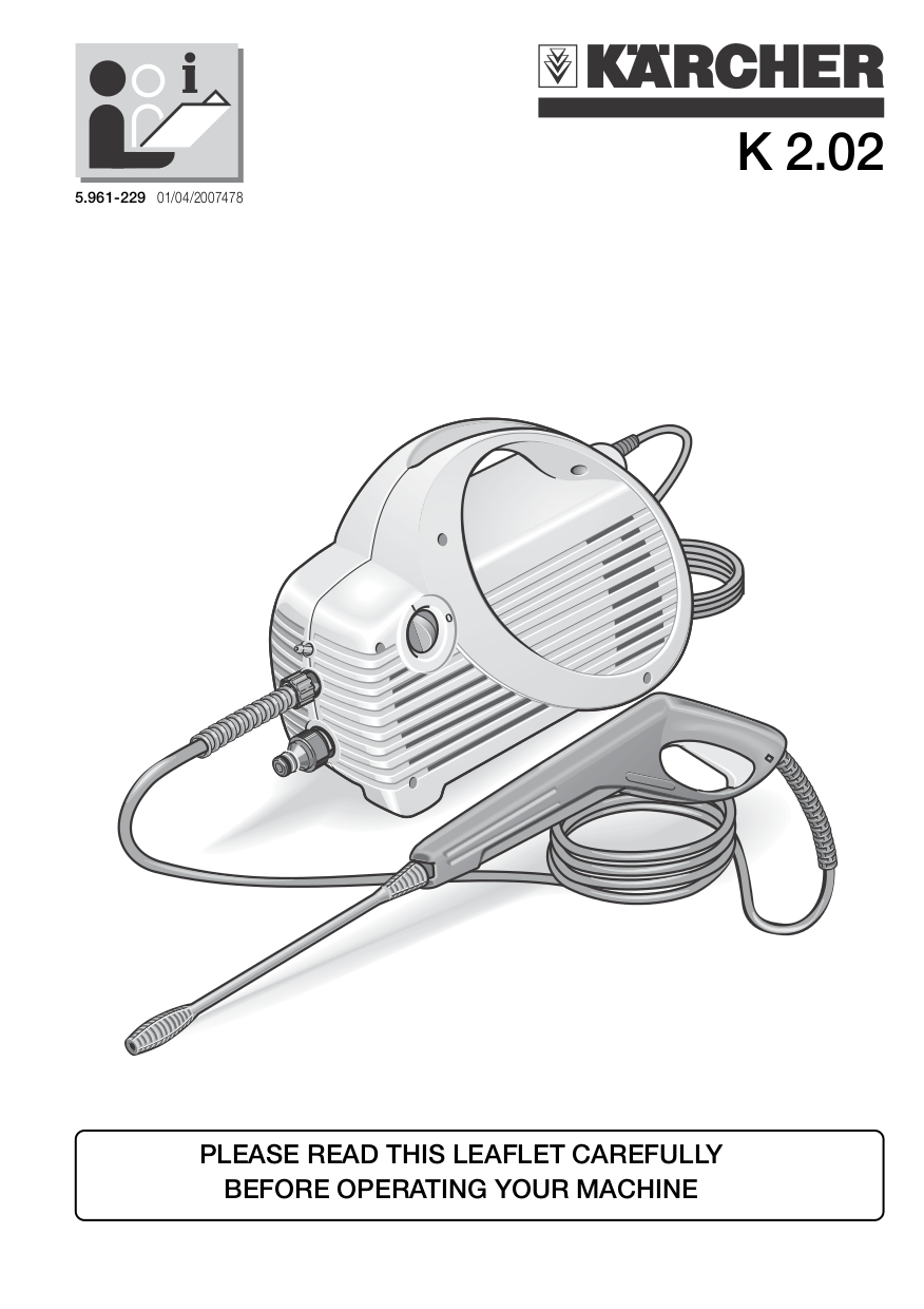 PDF manual for Karcher Other K 330 M Pressure Washers